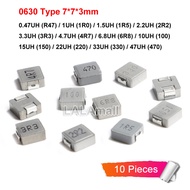 10pcs/lot 0630 SMD Molding Power Inductor 0.47UH R47 1UH 1R0 1.5UH 1R5 2.2UH 2R2 3.3UH 3R3 4.7UH 4R7