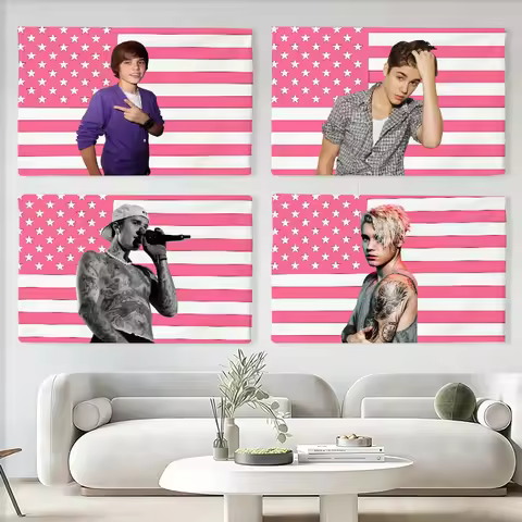 Canadian singer J-Justin B-Bieber flag Suitable For Party Club Outdoor Interior Wall Art Decoration 
