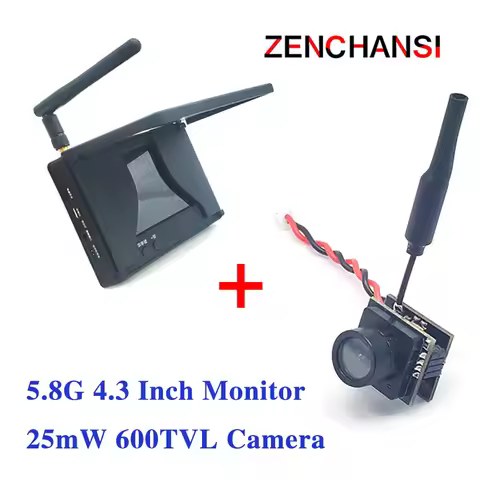 Fpv Monitor 5.8g 48CH 4.3 Inch 480x272 Auto Search Build-in Battery with 5.8G 25mW Video Transmitter
