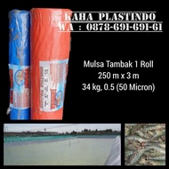 PTR PLASTIK MULSA TAMBAK 50 Micron 1 ROLL 250 m x 3 m, 34 Kg