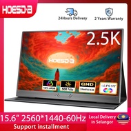 Hoesd.a 15.6" 2.5K Portable Monitor 2560 x 1440 500Nits 8Bits HDR Portable Display  for Laptop Phone