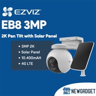 EZVIZ EB8 3MP 2K COLORNIGHT PAN-TILT 4G LTE BATTERY CAM + SOLAR PANEL