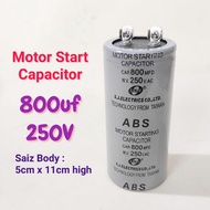 800uf 250V ABS MotorStart Capacitor Kapasitor hydraulic Air Compressor