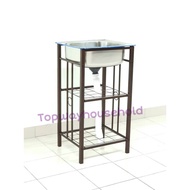 TW ABR-5 Stainless Steel Single Bowl SInk With Stand / Rak Singki