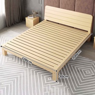 เตียงไม้เนื้อแข็ง ไม้จริง100% เตียง ไม้คุณภาพดีเตียงนอน 6 ฟุต ไม้คุณภาพดี เตียงไม้ เตียงนอน เตียงไม้สนไม้แท้ สามารถใช้ได้อย่างน้อย 20 ปี