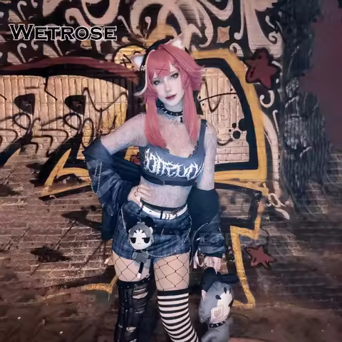 【Wetrose】In Stock Hololive EN Raora Panthera Gothera Cosplay Costume 2025 New Gothic Punk Outfit Hal
