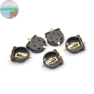 Sweetbabe 5pcs/set BS-1220-2 battery holder CR1220 coin cell holders SMD 1220 battery Hot SG