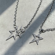 Korean Fashion Aesthetic Crystal Star Necklace Choker Punk Unique Pendant Necklace for Women Egirl Jewelry Y2K Accessories