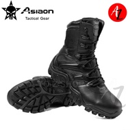 ❥ ASIAON 526 Side Zip Leather Tactical High Cut Patrol Combat Boots