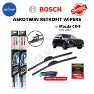 Genuine Bosch Aerotwin Retrofit U Hook Wiper Set for Mazda CX-9 / CX9 (Year 2017+) (26"/16")