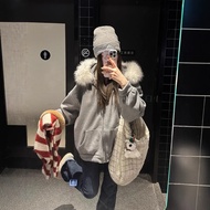 Over Casual Retro All-Match American Women's Sweatshirt Loose College Hooded Jacket Spring Autumn Wi