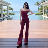 [GOOD FABRIC] KVY S13 2-piece Set with flared pants made of thick, smooth, stretchy borip silk