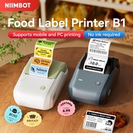 Niimbot B1 Label Printer Food Label Sticker Printer Mini Label Maker Barcode Printer,Suitable For Ba