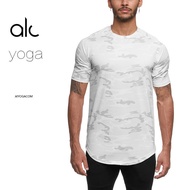 Alo Yoga Men's Aloha Yoga style sports shirt, breathable, suitable for running and exercising.