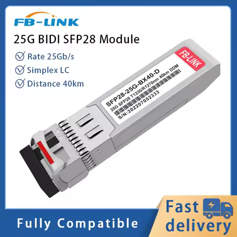25G BIDI SFP28 40km 1270nm/1330nm Optical Transceiver Module compatible with Cisco Mellanox Mikrotik