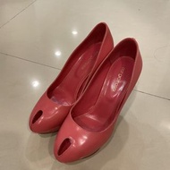 sergio rossi 桃紅色高跟鞋