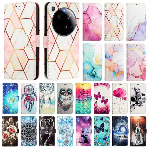 Cute Leather Flip Phone Case on For Xiaomi 14T Poco X7 C75 M7 Pro Redmi 14C 14R A4 K80 Wallet Stand 