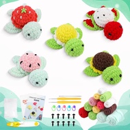 5PCS Crochet Kit for Beginners, Knitting Kit with Step-by-Step Tutorials, Beginner Crochet Kit for A