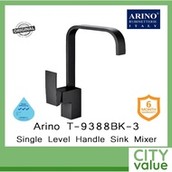 ARINO Premium Black Series Single Level Sink Mixer Tap. Arino T-9388BK.3 Ticks Dimensions: H325mm x 