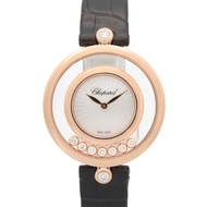 【二手】ChopardHappy Diamonds 動鑽腕錶 209426-5001 白色錶殼 K18PG（粉紅金）錶盤 動鑽 Happy Diamonds 動鑽腕錶
