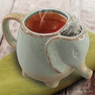 Ceramic 15oz Elephant Tea Mug Green