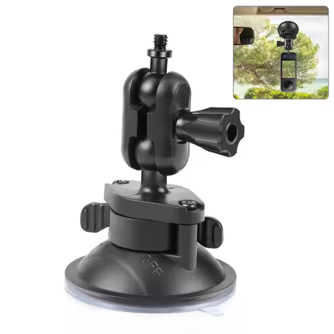 PULUZ 1/4 inch Magic Arm Suction Cup Mount Tripod Mount Adapter