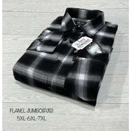 KEMEJA Super Jumbo Big Size Flannel Shirt Long Sleeve 2XL 3XL 4XL 5XL 6XL 7XL Long Sleeve Men's Flan
