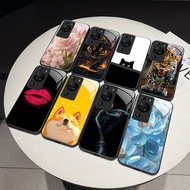 For Huawei P60 Pro P 60 P60Pro Casing Beautiful Flower Cute Cat Dog New Design Glass Protective Phon