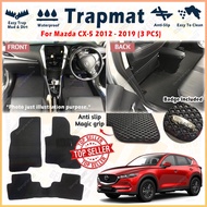For Mazda CX5 2012-19 TRAPMAT CarMat Trapmat Customize Car Floor Mat Kereta Pelapik WaterProof Anti Slip