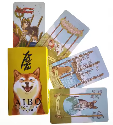 cute dog Aibo Tarot cards Guidebook Card Game Tarot Deck with PDF New Beginner Divination Oracle Par