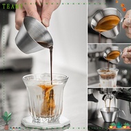 TEAMY Pitcher Cup, Ergonomic Handle Scale Measuring Cup, Espresso Spout Stainless Steel Frothing Pit