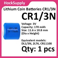 [1pcs] CR1/3N 3V 170mAh Lithium Battery DL1/3N 2L76 CR11108