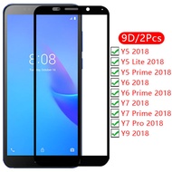 9d Screen Protector Tempered Glass Case for Huawei Y5 Lite Y6 Y7 Prime Pro Y9 2018 Cover on y 5 6 7 9 5y 6y 7y 9y Coque Coque