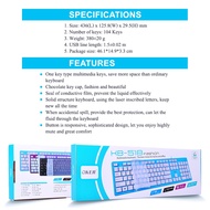 🌺คีย์บอร์ด USB Keyboard OKER KB-518