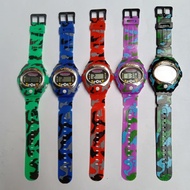 Ahyls59 Children's Watch digital silver Plate army motif