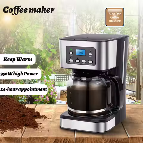 1.5L American Drip Coffee Maker Americano With 24-hour Advance Function American-style Coffee Machin
