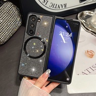 Couple Magnetic Casing Z Fold4 Z Fold3 Ins Bling for Samsung Galaxy Z Fold 5 Z Fold 4 Back Phone Cas