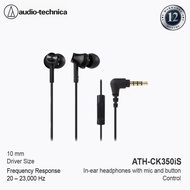 Audio-Technica ATH-CK350iS Earphone with Mic - Black