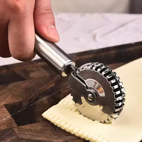 Stainless Steel Pastry Roller Nonstick Ravioli Cutter Pastry Wheel Cutter Pastry Roller Edge Sealing