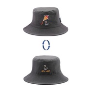 Let's Chill 狗狗風箏刺繡圖案雙面漁夫帽 (深灰色)