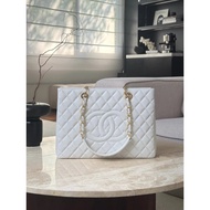 Chanel Classic GST Diamond Commuter Tote Mommy Shopping Bag, HAAS Ball Pattern Caviar, Retro Gold Ha