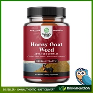 [sgseller] Natures Craft 1000 Mg Horny Goat Weed Supplement For Drive And Stamina - Pure Epimedium With Tongkat Ali Maca