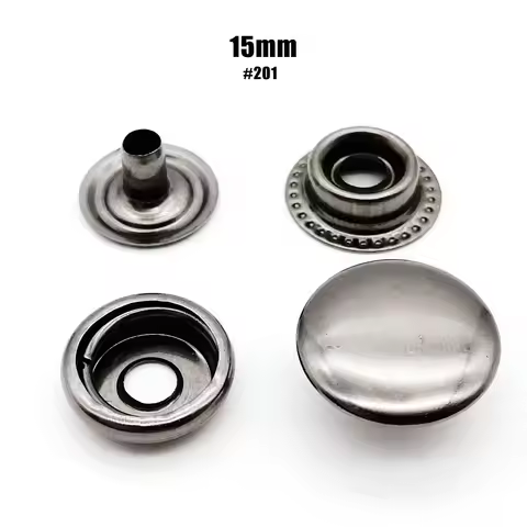 50 sets 10/12.5/15mm #633 655 831 201 Metal Sewing Press Fastener Snap Button Popper Leather Bag Clo