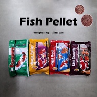 AQUADINE Atlas Premium Fish Pellet 1kg High Protein Floating Feed for Koi & Goldfish