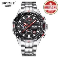 BOYZHE機械手錶多功能全自動機械錶鏤空日曆商務手錶防水男士手錶