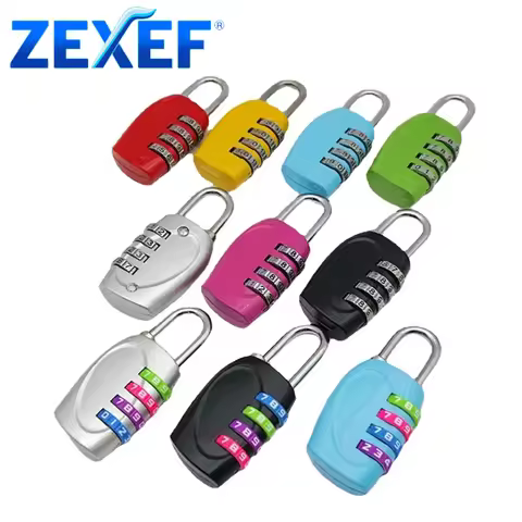 ZEXEF 1PC 4 Dial Digit Password Lock Combination Suitcase Luggage Metal Code Password Locks Padlock 