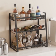 Wine Shelf Display Rack Rental Wine Cabinet Multi-Layer Shelf Desktop Bar Mini Wine Storage Strong D