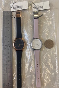 （包順豐站&櫃）全新 agnès b.  Agnes b women watch 黑金/紫色  皮帶 女裝手錶 石英  (SEIKO 精工)