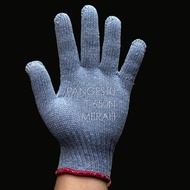 Pangestu TC T-650 grey 6-thread knitted gloves (1 pair)