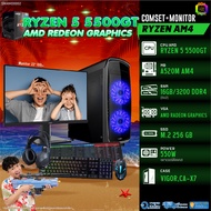 COMSET + MONITOR/ BONMECOM2 ครบเซ็ตพร้อมจอ/ CPU RYZEN 5 5500GT/ AMD Radeon Graphics